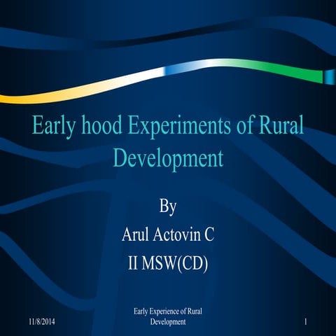 Early experiences of rural development in India