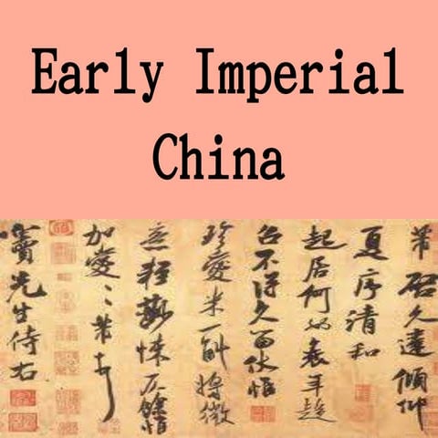 Early imperial china