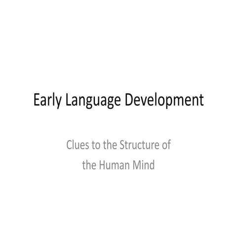 Early language development