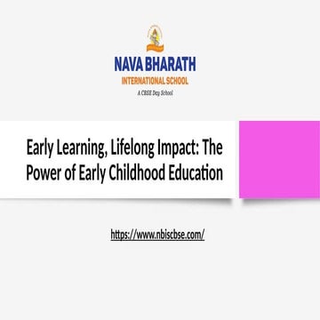Early Learning, Lifelong Impact The Power of Early Childhood Education ...