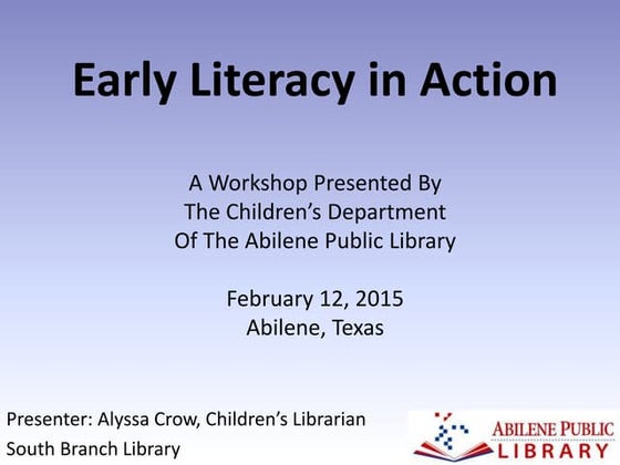 Language and literacy | PPTX | Parenting Babies and Toddlers | Parenting