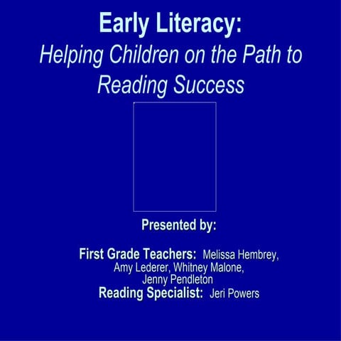 Early literacy night 2007