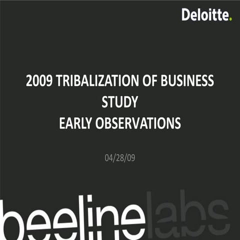 Early Peek Tribalization Of Business 2009
