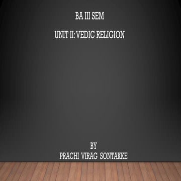 Early vedic religion