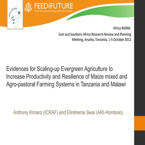 Evidence for scaling-up evergreen agriculture to increase productivity and re...