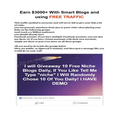 Earn $3000+ with autoblogs using free traffic