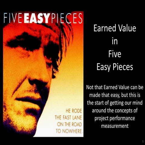 Earned value in five easy pieces