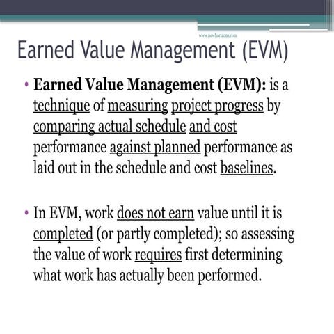 Earned value management (EVM) | PPTX