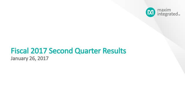 Earnings Presentation Q217