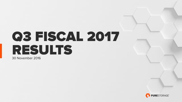 Earnings Slides (Q3 FY17)