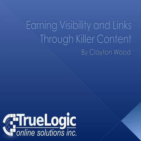 Earning visibility and links through killer content