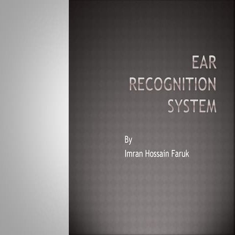 Ear recognition system