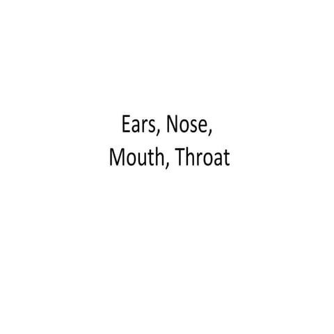 Ears, Nose,Mouth,Throat
