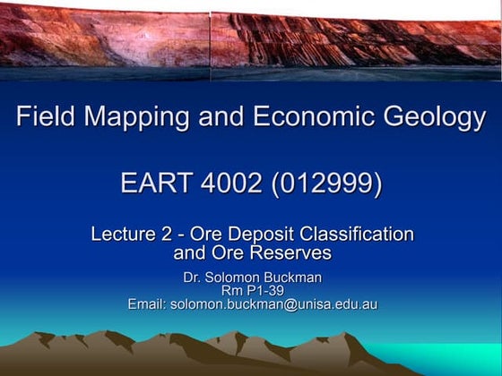 PROCESSES OF FORMATION OF ORE DEPOSIT | PPTX