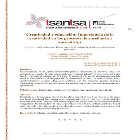 importancia de la creatividad en el proceso de enseñanza y aprendizaje.pdf