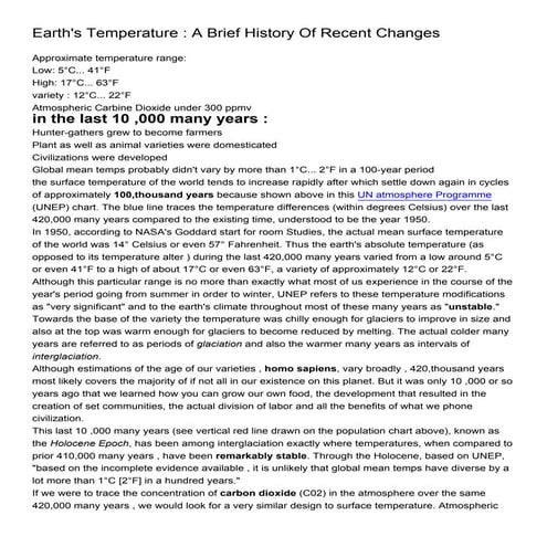 Earth's Temperature _ A Brief History Of Recent Changes