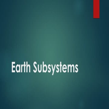 ELs earth pptx subsytem of the earth pptx | PPT