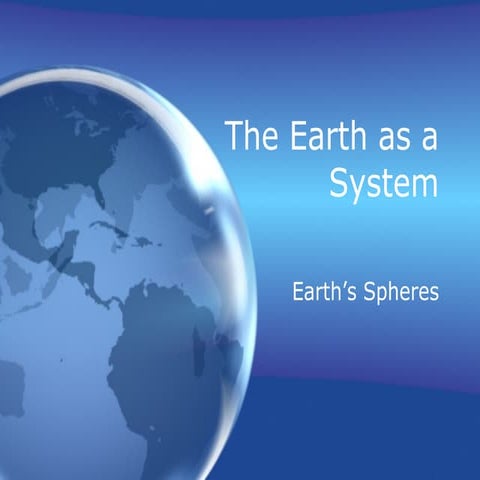 Earth as a system - Environmental Science
