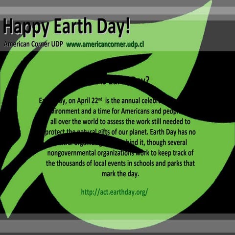 Earth day american corner