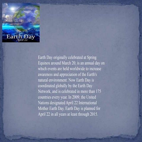 The Earth Day