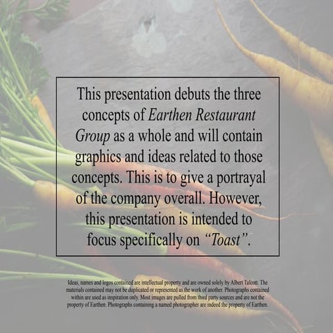 Earthen Restaurant Group - TOAST presentation 