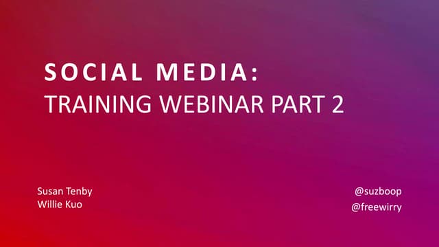 Social Media Training 