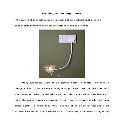 Earthing and its importance. | PDF