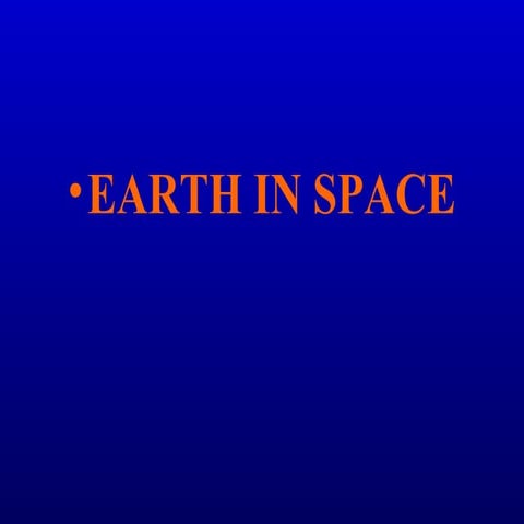 Earth in space