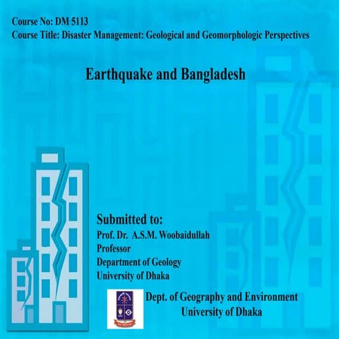 Earthquake and bangladesh 