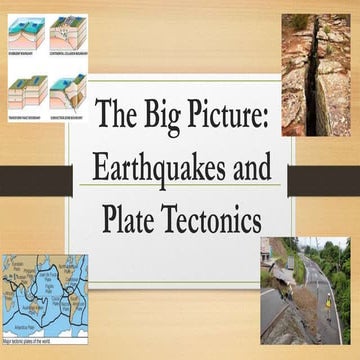 Earthquake belts and Plate Tectonics