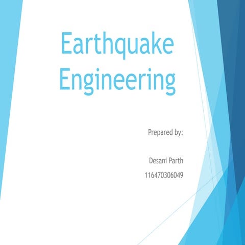 Earthquake engineering   presentation