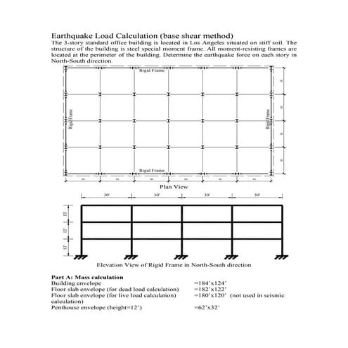 Earthquake Load Calculation (base shear method)