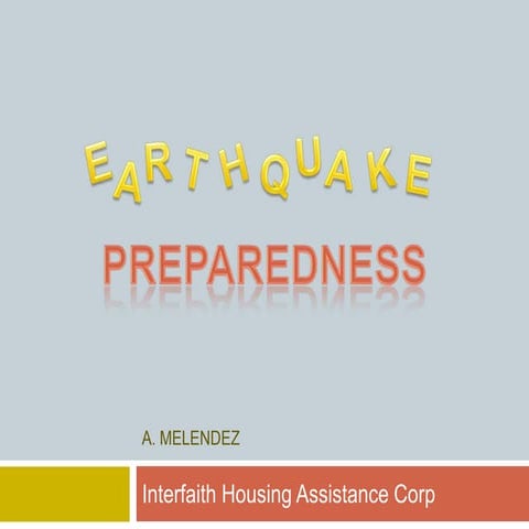 Earthquake preparedness ppt