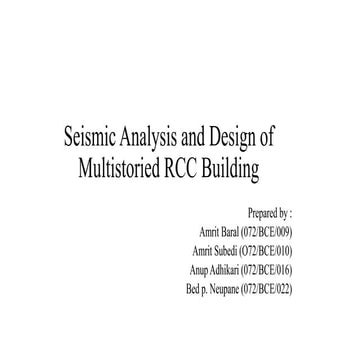 Earthquake resistant analysis and design of multistoried building