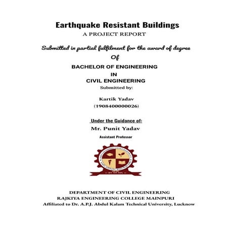 Earthquake resistant buildings (1)