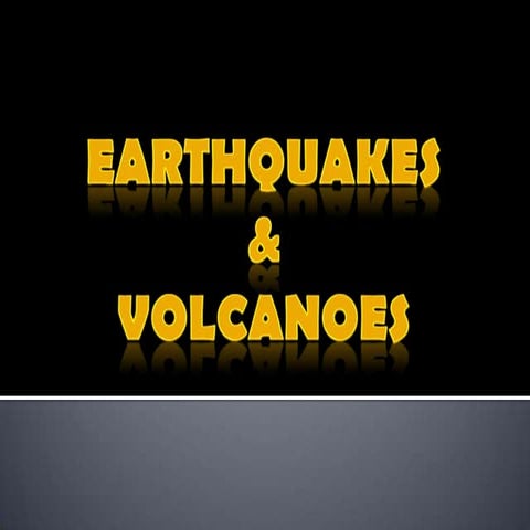 Earthquakes