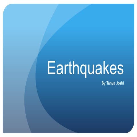 Earthquakes- environmental management studies
