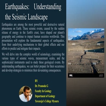 Earthquakes, Geology, Disaster management
