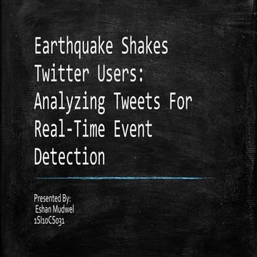 Earthquake shakes twitter users