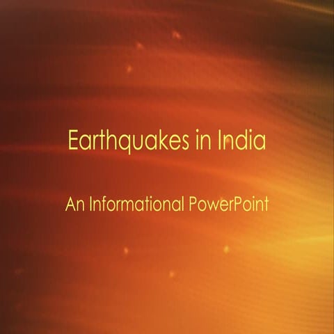 Earthquakes In India