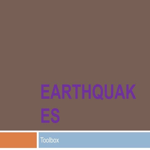 Earthquakes year 8