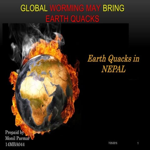 Earth quake In Nepal