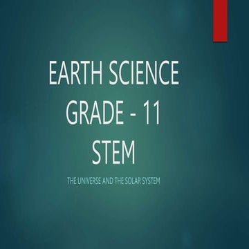 EARTH SCIENCE for Senior high school students