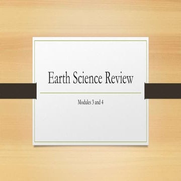 Earth science review mods 3 4