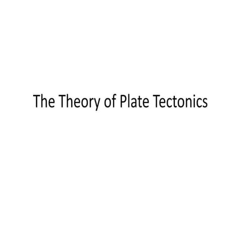 Earth's dynamics. Plate Tectonics for secondary education.