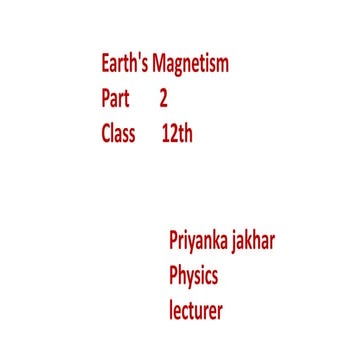 Earths magnetism