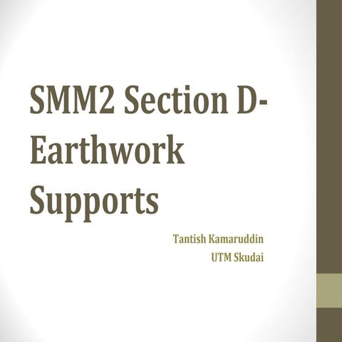 Earthwork support