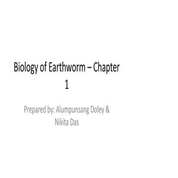 Detail study of Earthworm for class 11 NEB B | PPTX