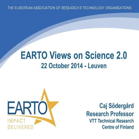 EARTO Views on Science 2.0