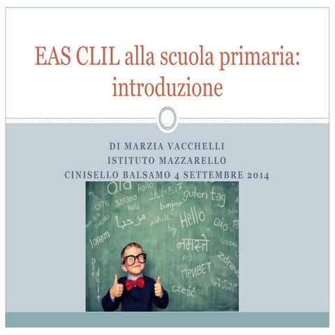 Eas clil alla scuola primaria